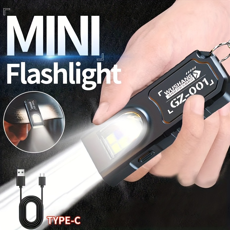 Led Flood Light - LED COB 懐中電灯タイプ C 充電式ポータブルミニトーチポケットランタンフラッドワークライトクリップマグネット付き緊急用