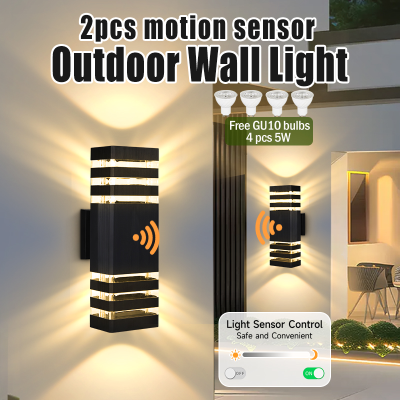 Outdoor Lighting Up And Down - センサーライト屋外壁ランプ GU10 壁装飾ライト屋内防水モーションセンサー壁ライトインテリア壁ライト 110V 220V