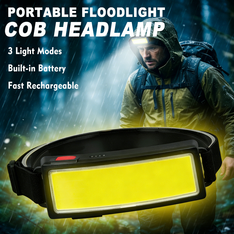 Led Flood Light - 強力な COB LED ヘッドランプ 4 つの照明モード高速充電ヘッド懐中電灯屋外防水キャンプ釣り投光器ヘッドライト