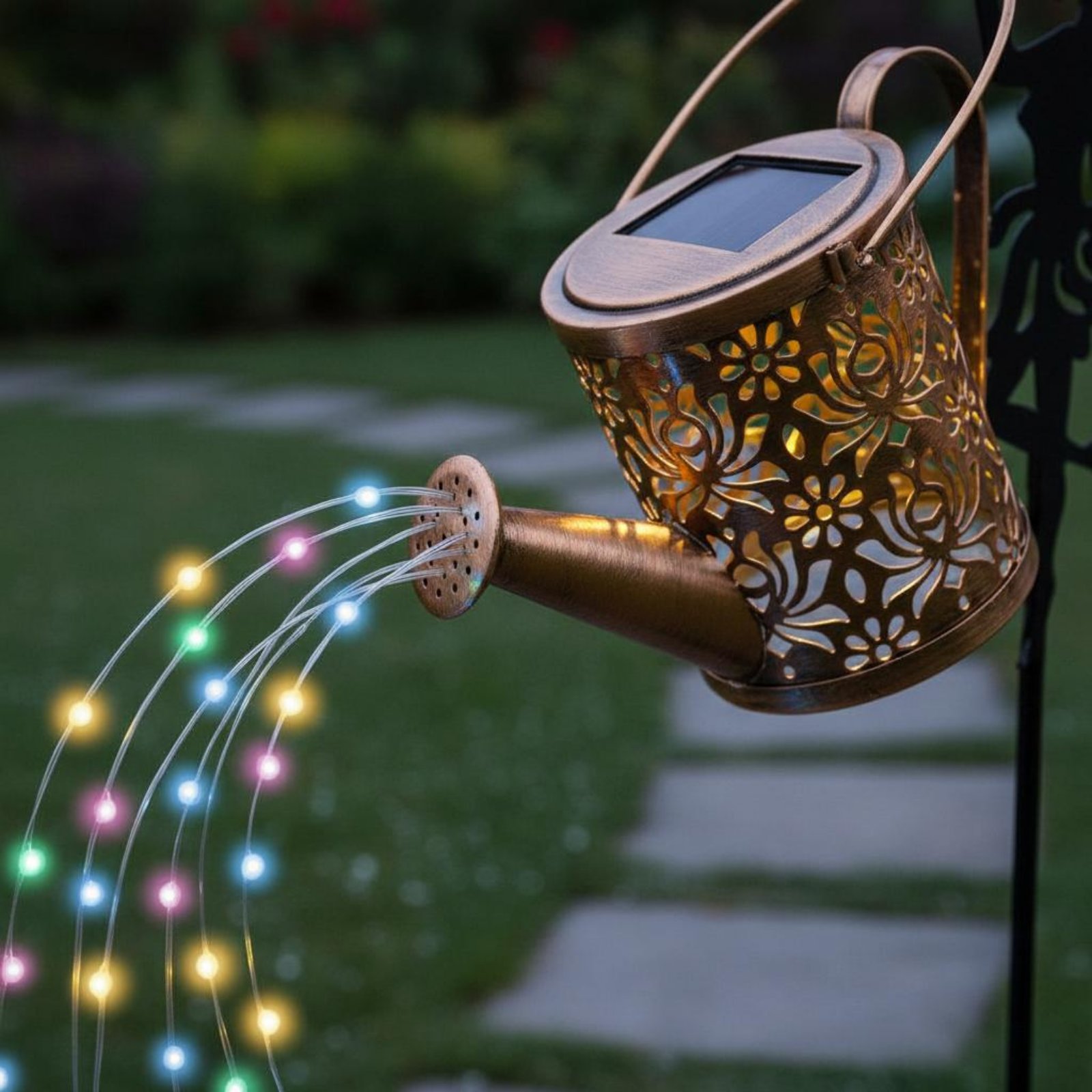 Outdoor Lighting Yard Decoration - ソーラーフェアリーじょうろライト装飾投影フェアリーじょうろライト庭の装飾ギフト屋外照明パティオ用