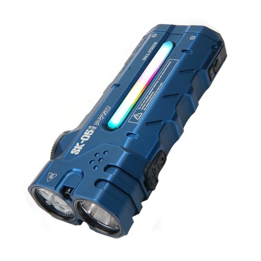 Led Flood Light - 強力なフラット LED 懐中電灯 4360LMS、8000mAh パワーバンク付き、サイドライトトーチはサーチライトとスポットライトを組み合わせたもの -