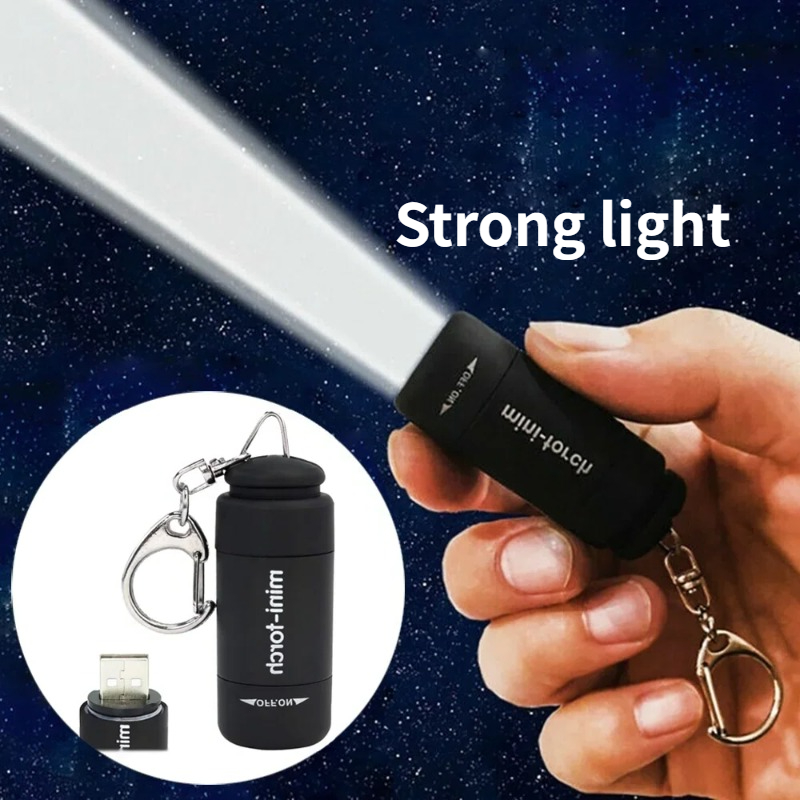 Outdoor Lighting Nearby - ポケットキーホルダー懐中電灯防水アウトドアハイキングキャンプミニ懐中電灯USB充電式LED多機能強力ライト
