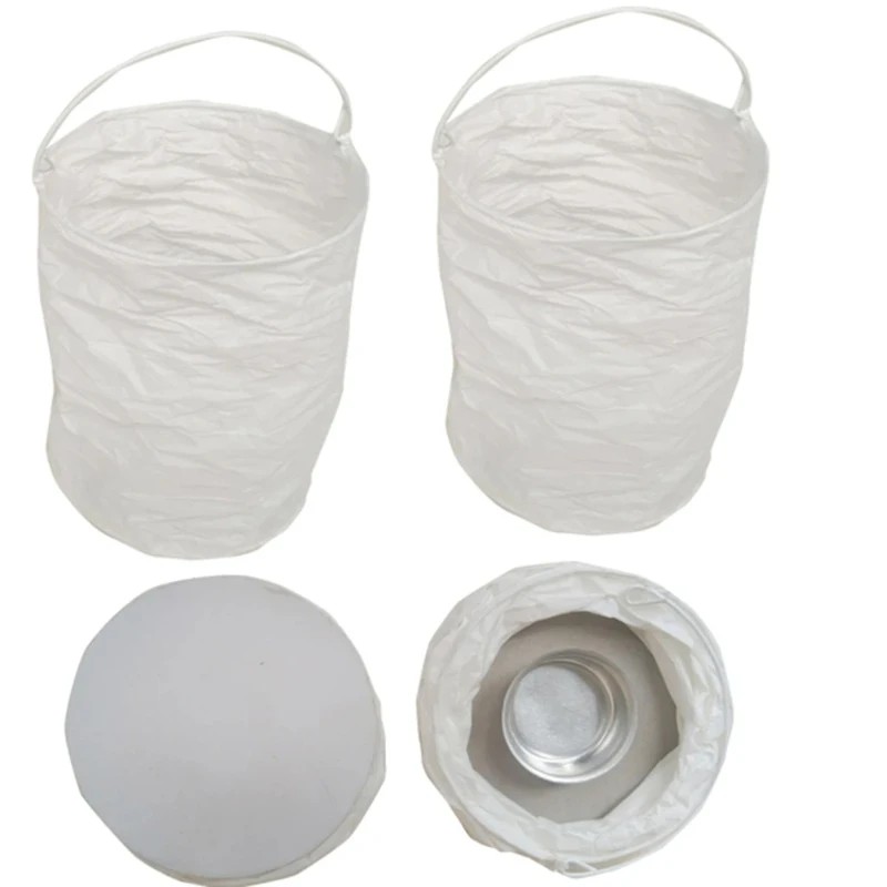Outdoor Lighting Xmas - 最高品質 4 個 DIY ホワイトストレートペーパーランタンライト円筒形ペーパーランタン結婚式パーティークリスマステーブル屋外吊り下げ用