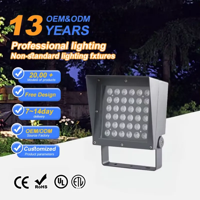 Led Flood Light - 36WスマートスタジアムLED投光器 屋外景観用 モノクロームRGB 暖白色 3000K 6000K