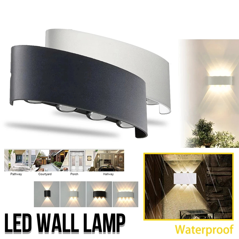 Outdoor Lighting Up And Down - 現代の主導壁ランプ屋外階段照明器具ベッドサイドロフトリビングルームアップダウンホーム廊下ランパーダ2ワット4ワット6ワット8ワットの壁燭台