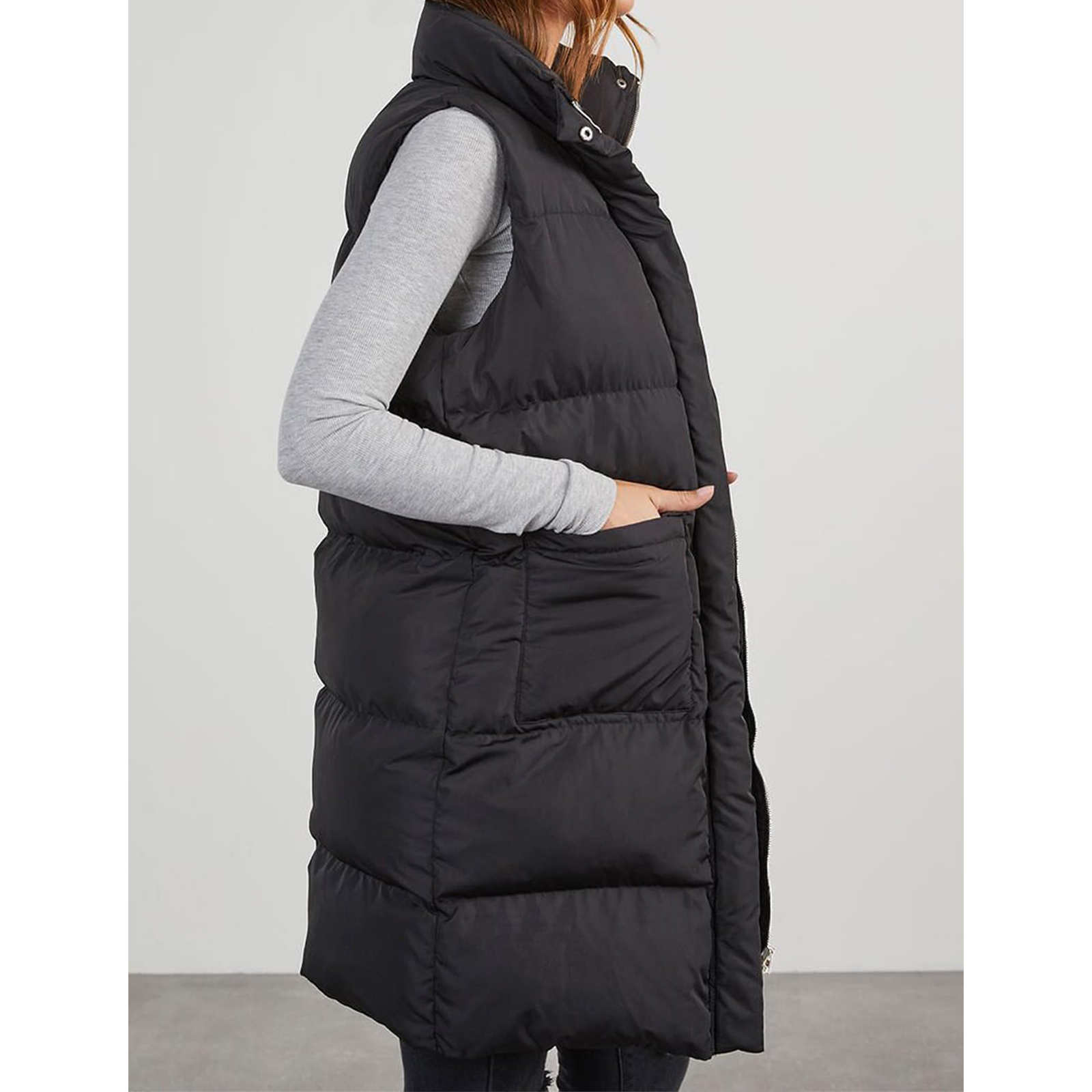 女性用ロングノースリーブダウンジャケット,フード付き,キルテ - Outdoor Lighting Jersey のレビューと価格
