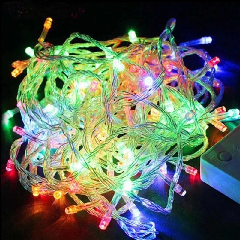 110V 220V 10M 100 LEDストリングガーラン - Outdoor Lighting Xmas のレビューと価格