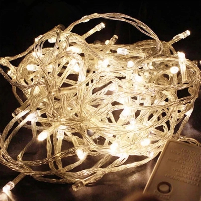 110V 220V 10M 100 LEDストリングガーラン - Outdoor Lighting Xmas のレビューと価格