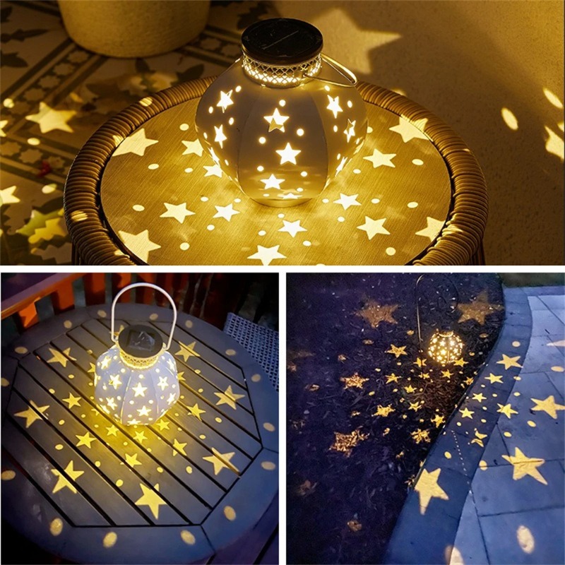 ガーデンスタープロジェクターランプ吊り下げ式ソーラーライト屋 - Outdoor Lighting Yard Decoration のレビューと価格