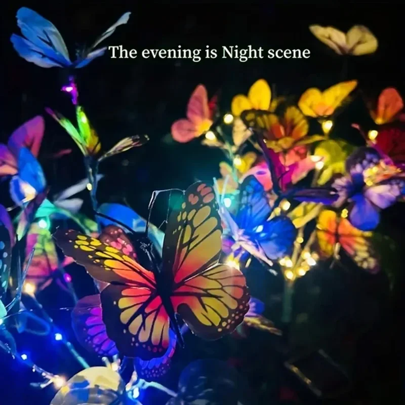 ソーラー LED バタフライガーデンライト防水カラフルな屋外 - Outdoor Lighting Xmas のレビューと価格