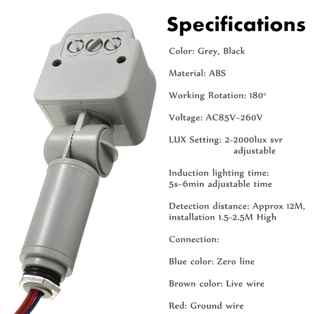 Led モーションセンサー 220 V 110 V 12 V - Outdoor Lighting Timer Switch のレビューと価格