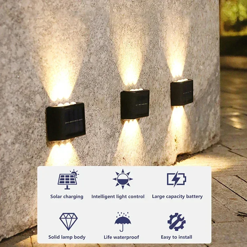 LEDソーラーライト 屋外防水 ソーラーウォールランプ 上下 - Outdoor Lighting Up And Down のレビューと価格