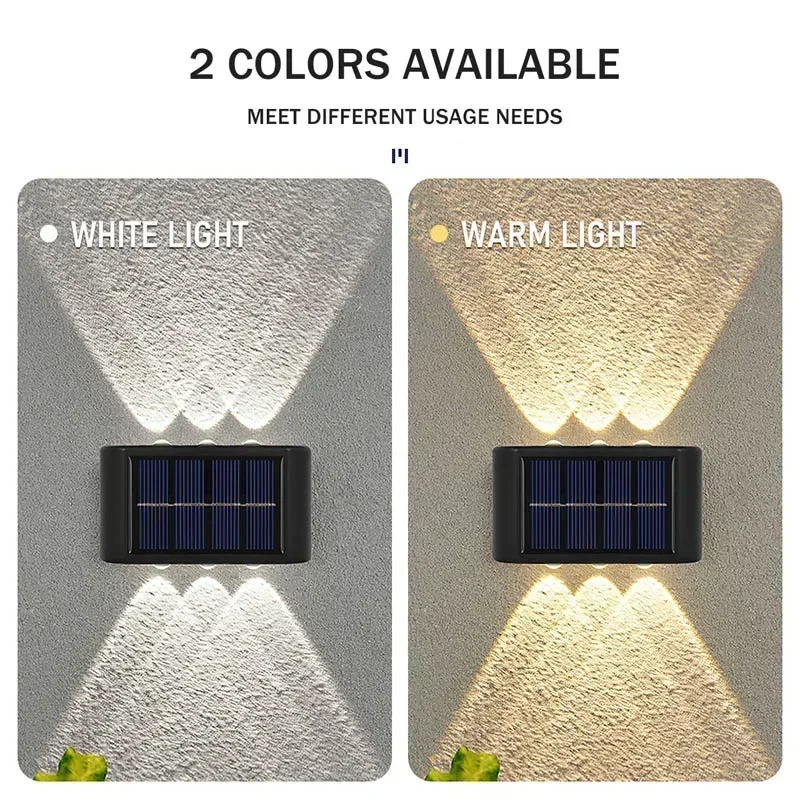LEDソーラーライト 屋外防水 ソーラーウォールランプ 上下 - Outdoor Lighting Up And Down のレビューと価格