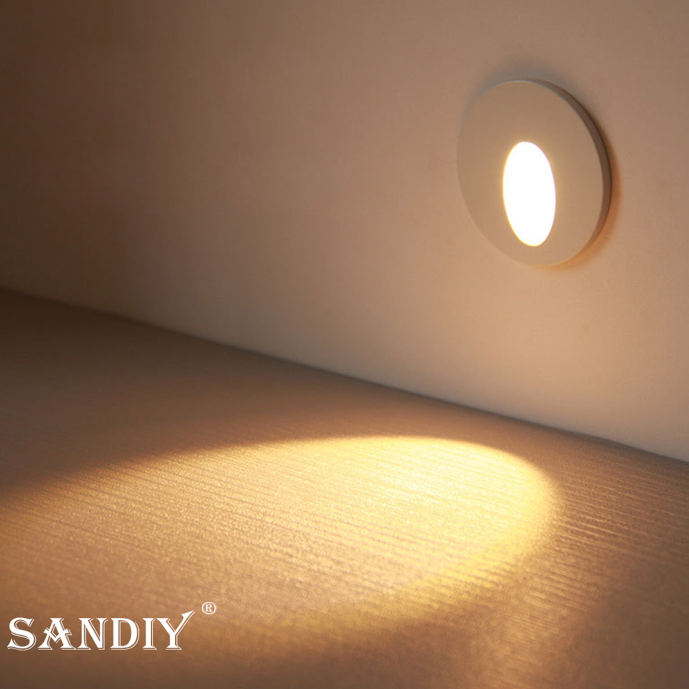 SANDIY 埋め込まれた階段ライト白い壁の燭台ランプの動き - Outdoor Lighting Timer Switch のレビューと価格