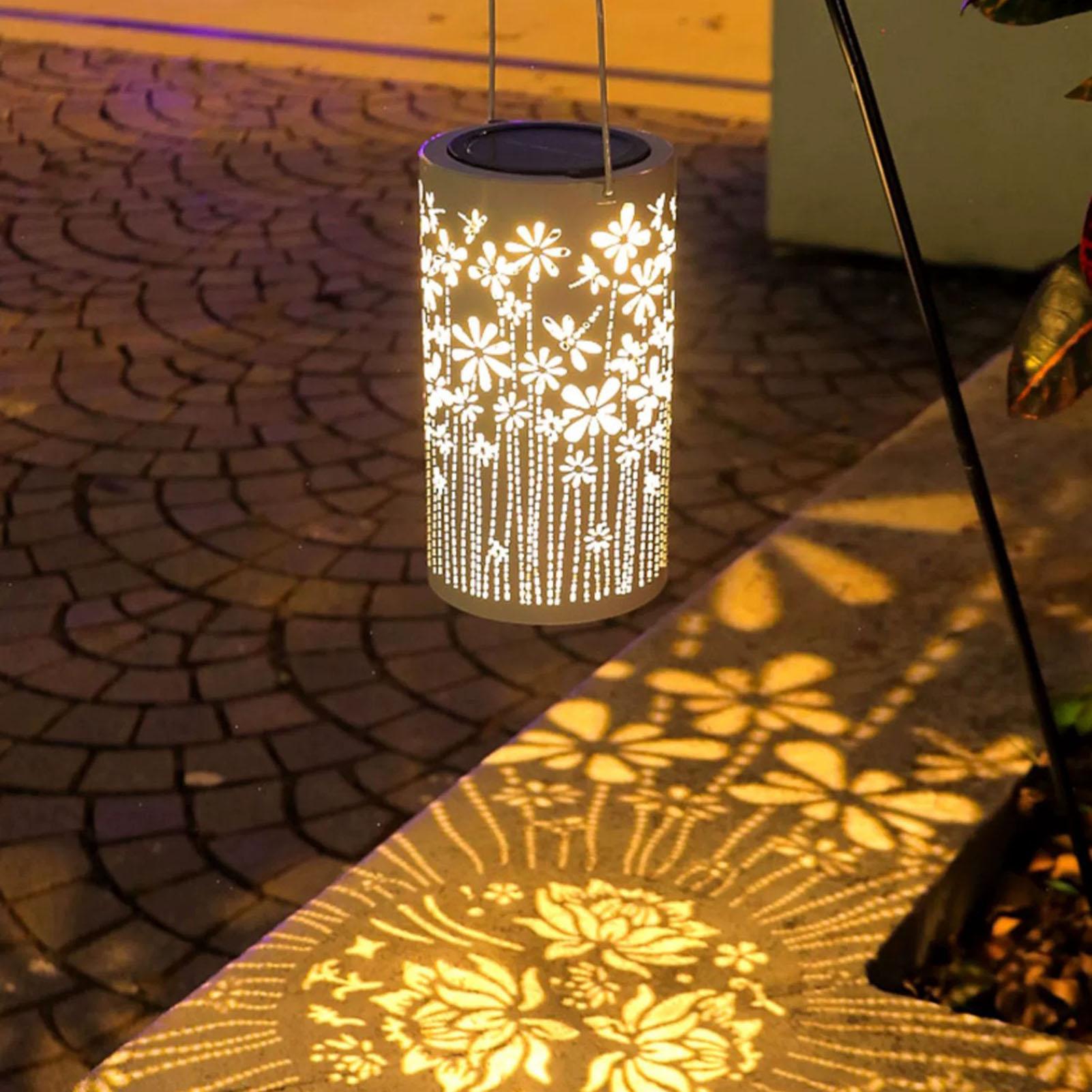 ソーラーハンギングランタン防水フラワーランプ装飾ソーラーライ - Outdoor Lighting Yard Decoration のレビューと価格