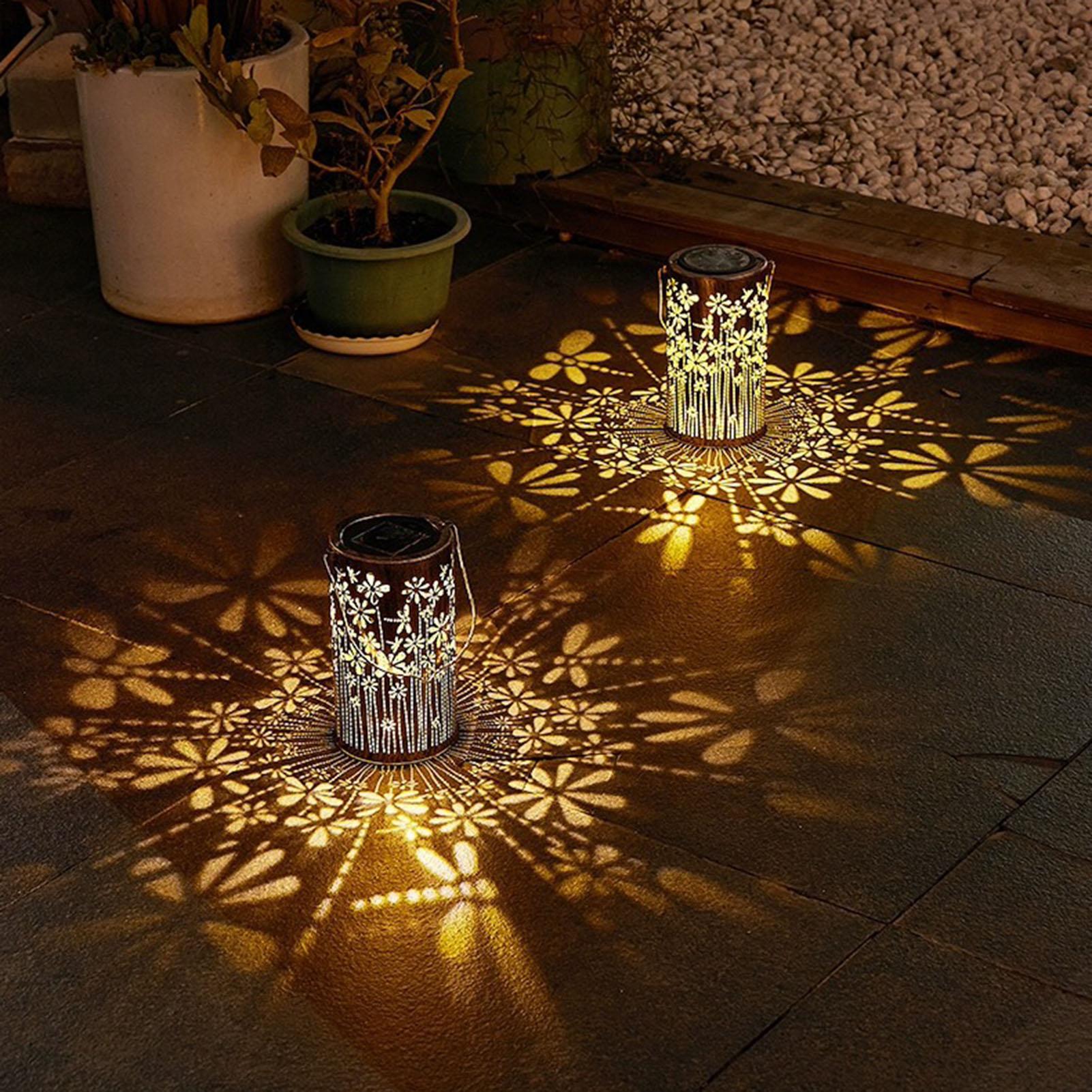 ソーラーハンギングランタン防水フラワーランプ装飾ソーラーライ - Outdoor Lighting Yard Decoration のレビューと価格