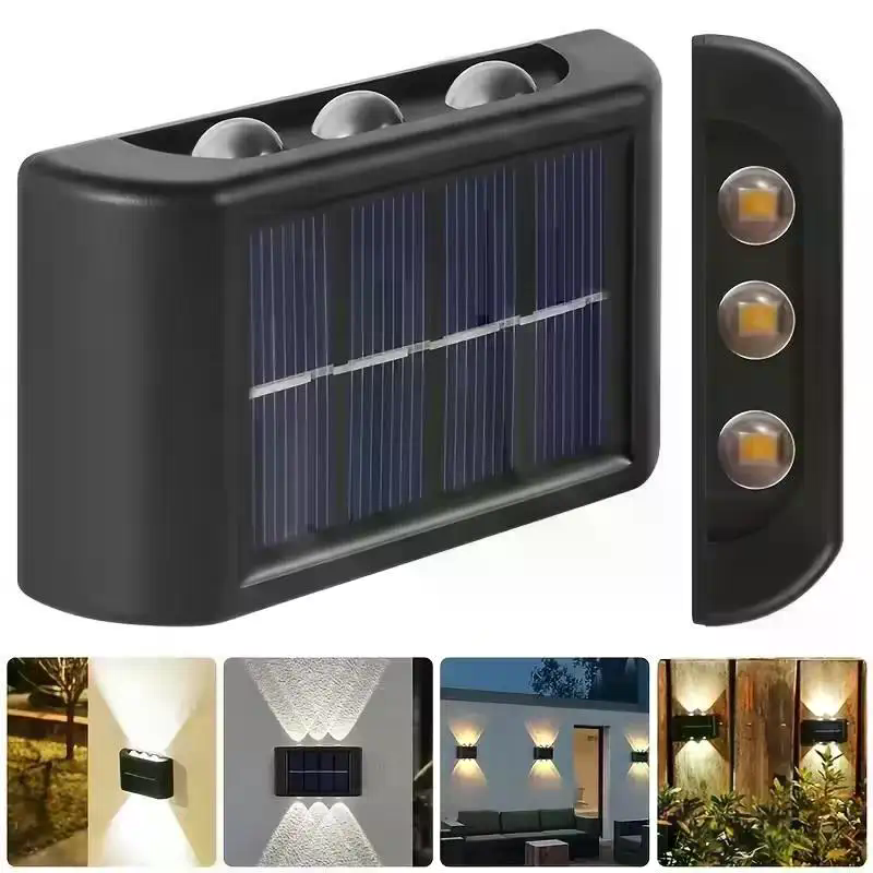 ソーラーウォールランプ屋外防水ソーラーフェンスライトソーラー - Outdoor Lighting Up And Down のレビューと価格