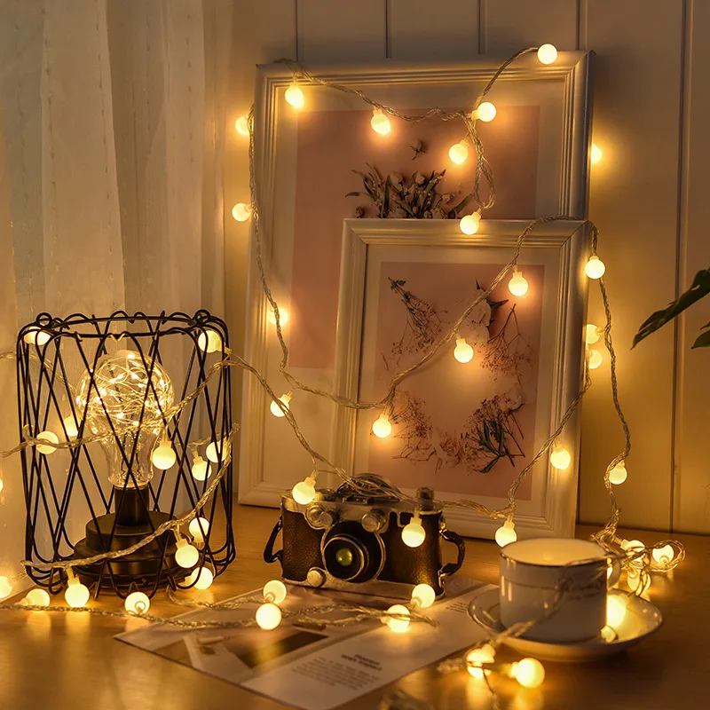 10 メートル USB/バッテリー電源ボール LED ストリ - Outdoor Lighting Xmas のレビューと価格
