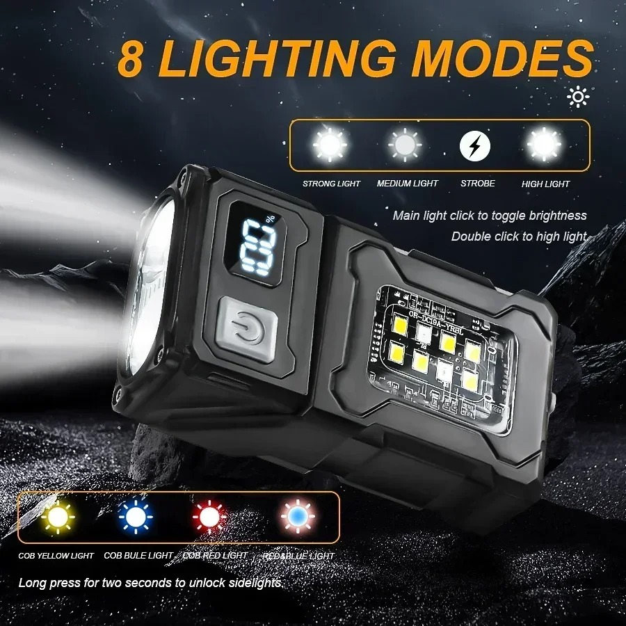 ミニ USB 充電 LED 懐中電灯テールマグネット COB - Outdoor Lighting Nearby のレビューと価格