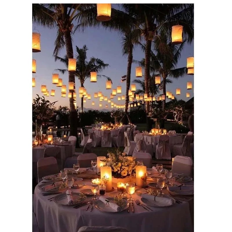 最高品質 4 個 DIY ホワイトストレートペーパーランタン - Outdoor Lighting Xmas のレビューと価格