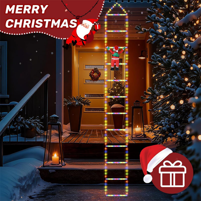 LEDクリスマスライト クリスマス装飾用はしご型ライトストリ - Outdoor Lighting Xmas のレビューと価格