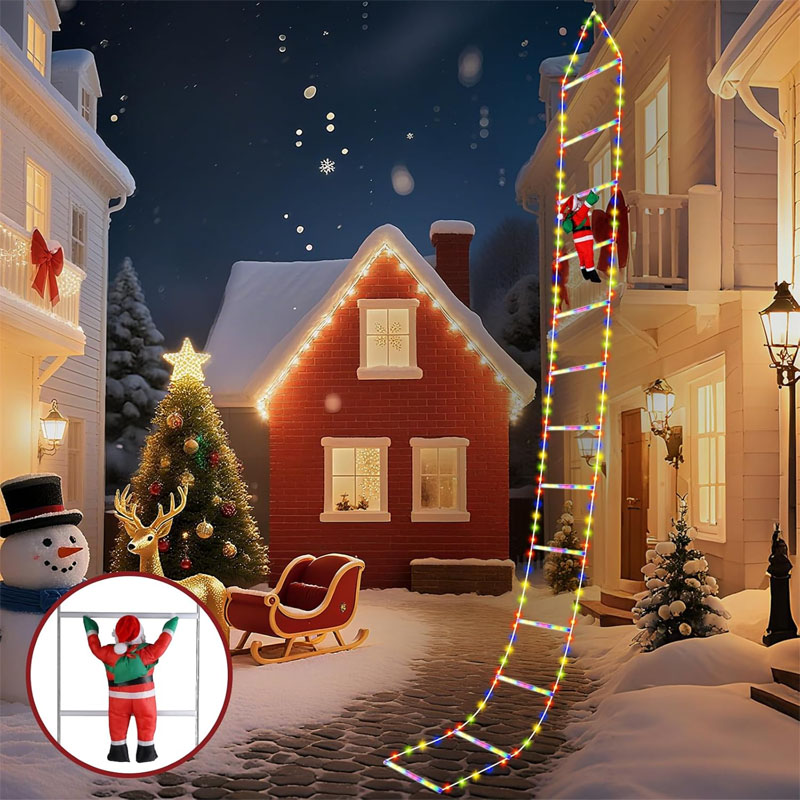 LEDクリスマスライト クリスマス装飾用はしご型ライトストリ - Outdoor Lighting Xmas のレビューと価格