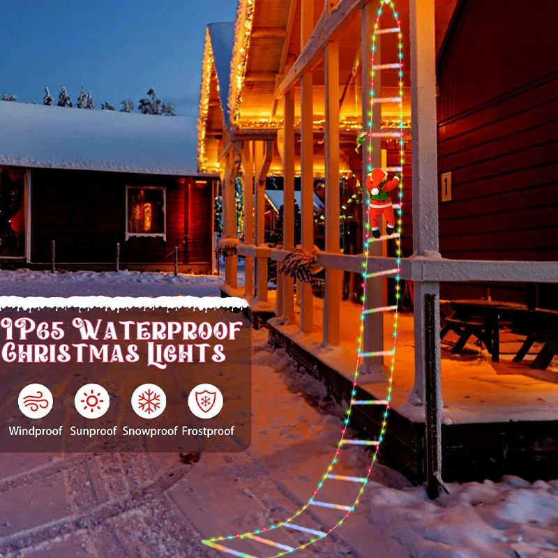 LEDクリスマスライト クリスマス装飾用はしご型ライトストリ - Outdoor Lighting Xmas のレビューと価格