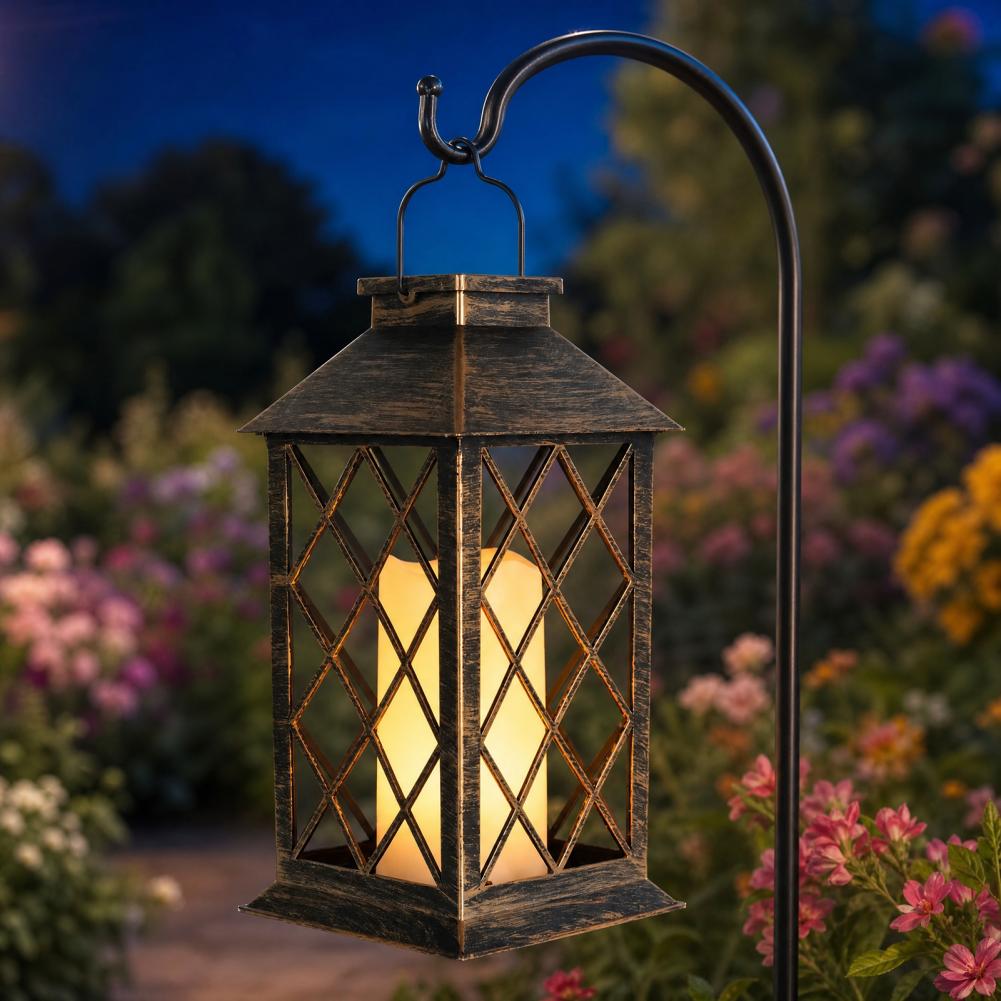 レトロソーラーランタン、屋外ソーラーキャンドルランタン、吊り - Outdoor Lighting Yard Decoration のレビューと価格