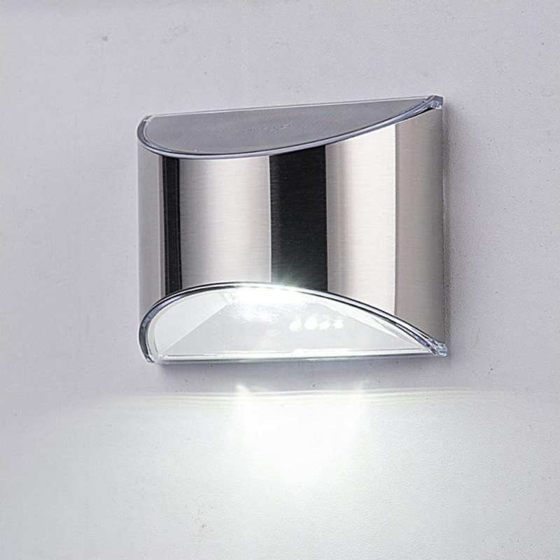 2 個ソーラーガーデンライトステンレス鋼中庭壁ランプ防水屋外 - Outdoor Lighting Up And Down のレビューと価格