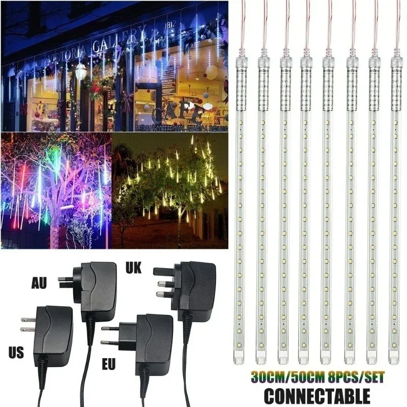 30 センチメートル/50 センチメートル防水流星雨雨 8  - Outdoor Lighting Xmas のレビューと価格