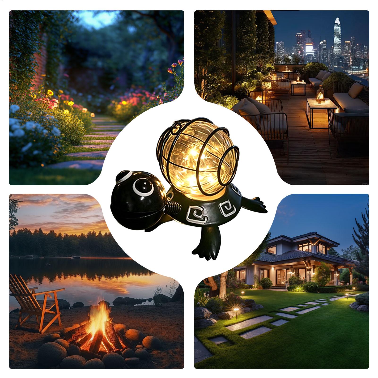 カメ型ソーラーライト 屋外ガーデン 防水装飾ライト フィギュ - Outdoor Lighting Yard Decoration のレビューと価格
