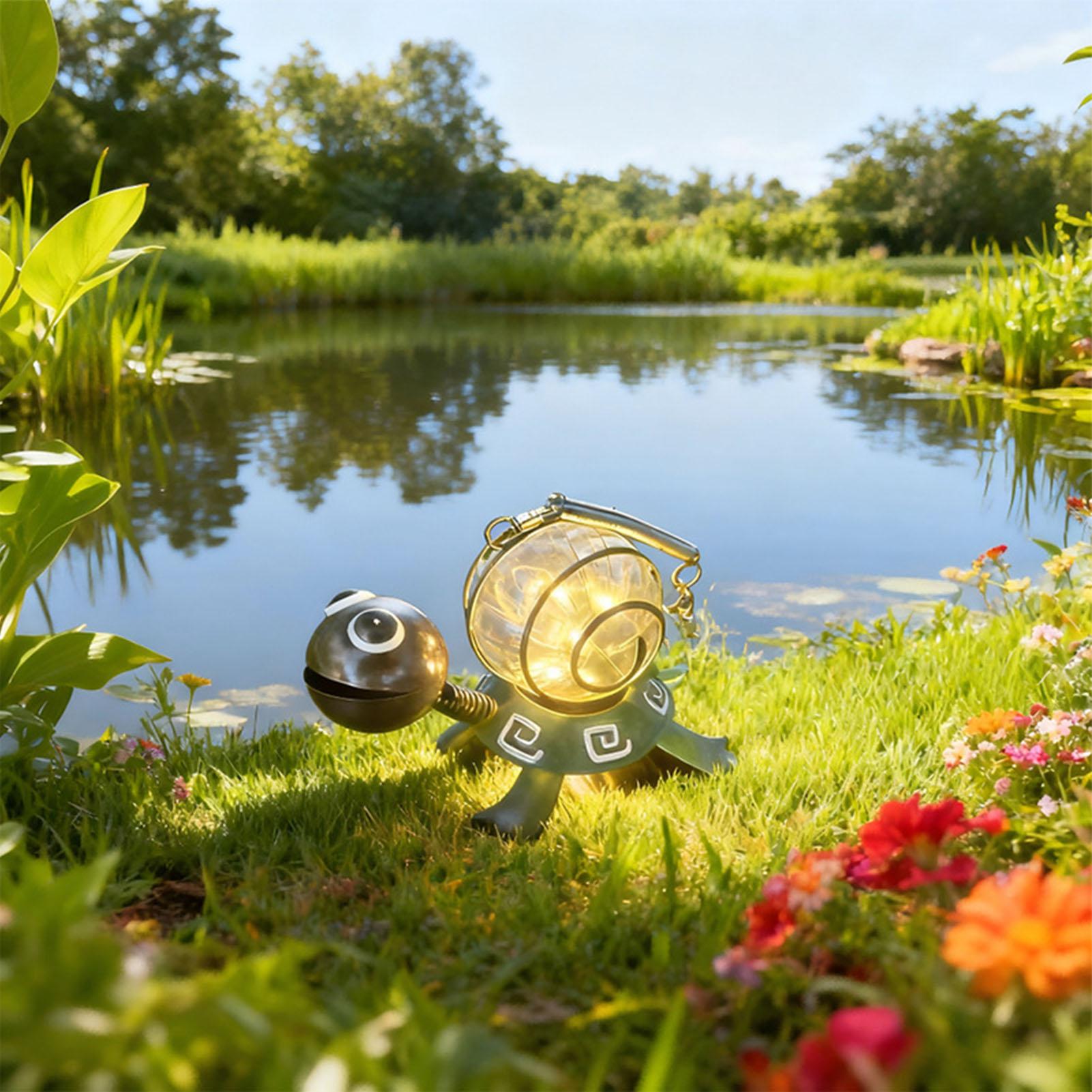 カメ型ソーラーライト 屋外ガーデン 防水装飾ライト フィギュ - Outdoor Lighting Yard Decoration のレビューと価格