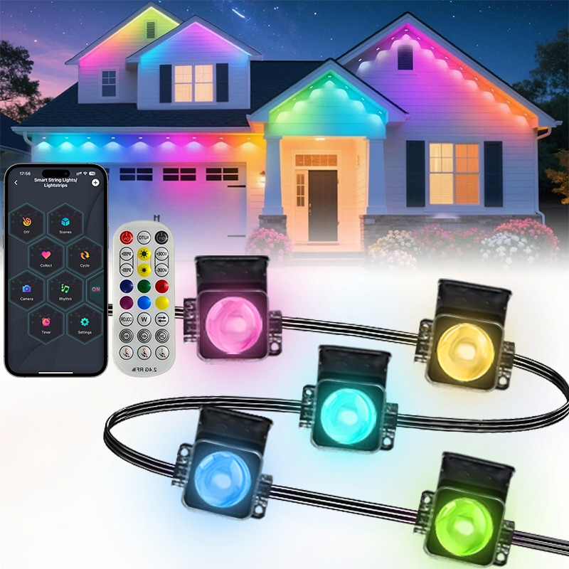 スマート屋外軒先ライト、常設屋外照明、IP67防水、アプリ制 - Outdoor Lighting Timer Switch のレビューと価格