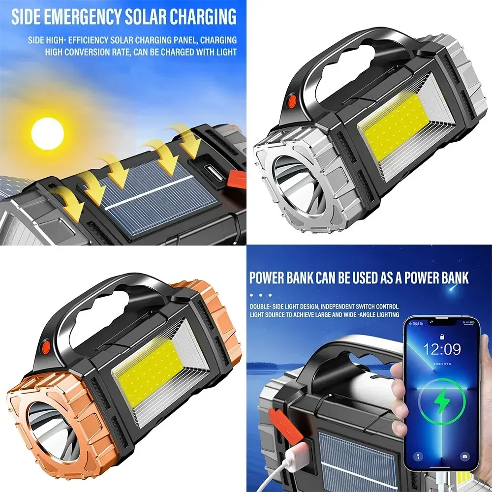 強力なハンドヘルド懐中電灯 USB 充電式トーチ超高輝度ソー - Led Flood Light のレビューと価格