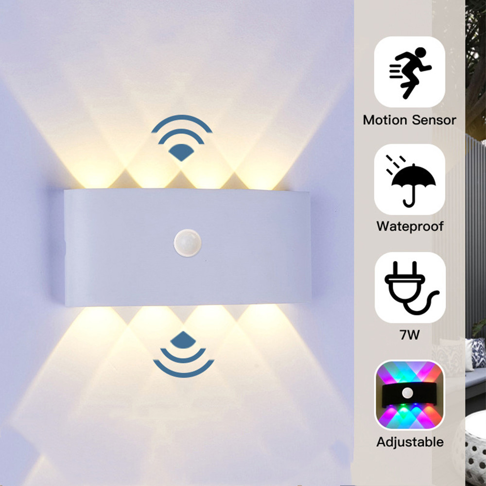 Pirモーションセンサー付きウォールライト,屋外照明,庭,リ - Outdoor Lighting Up And Down のレビューと価格