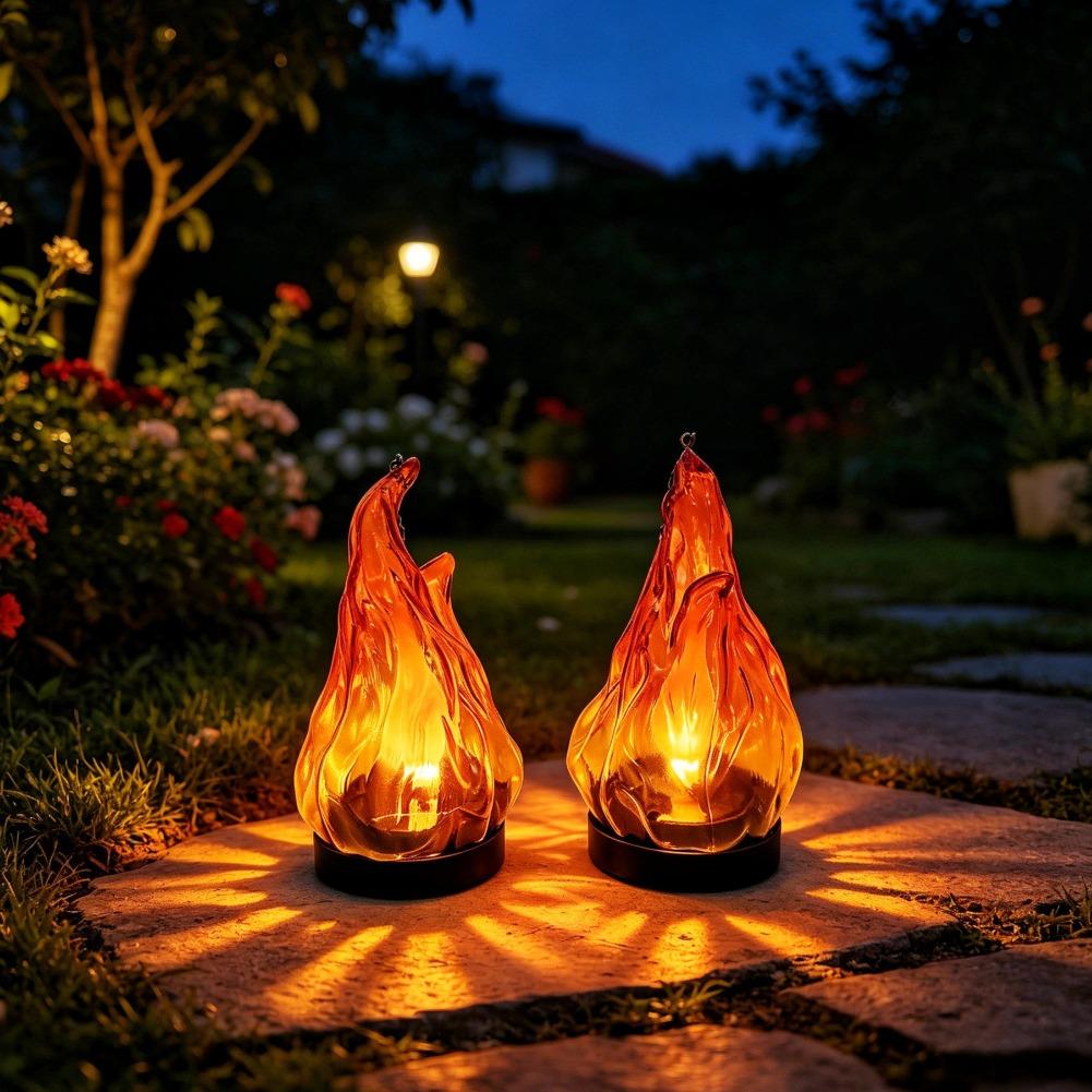 ソーラーフレームハンギングランタンライトIP65防水フリッカ - Outdoor Lighting Yard Decoration のレビューと価格
