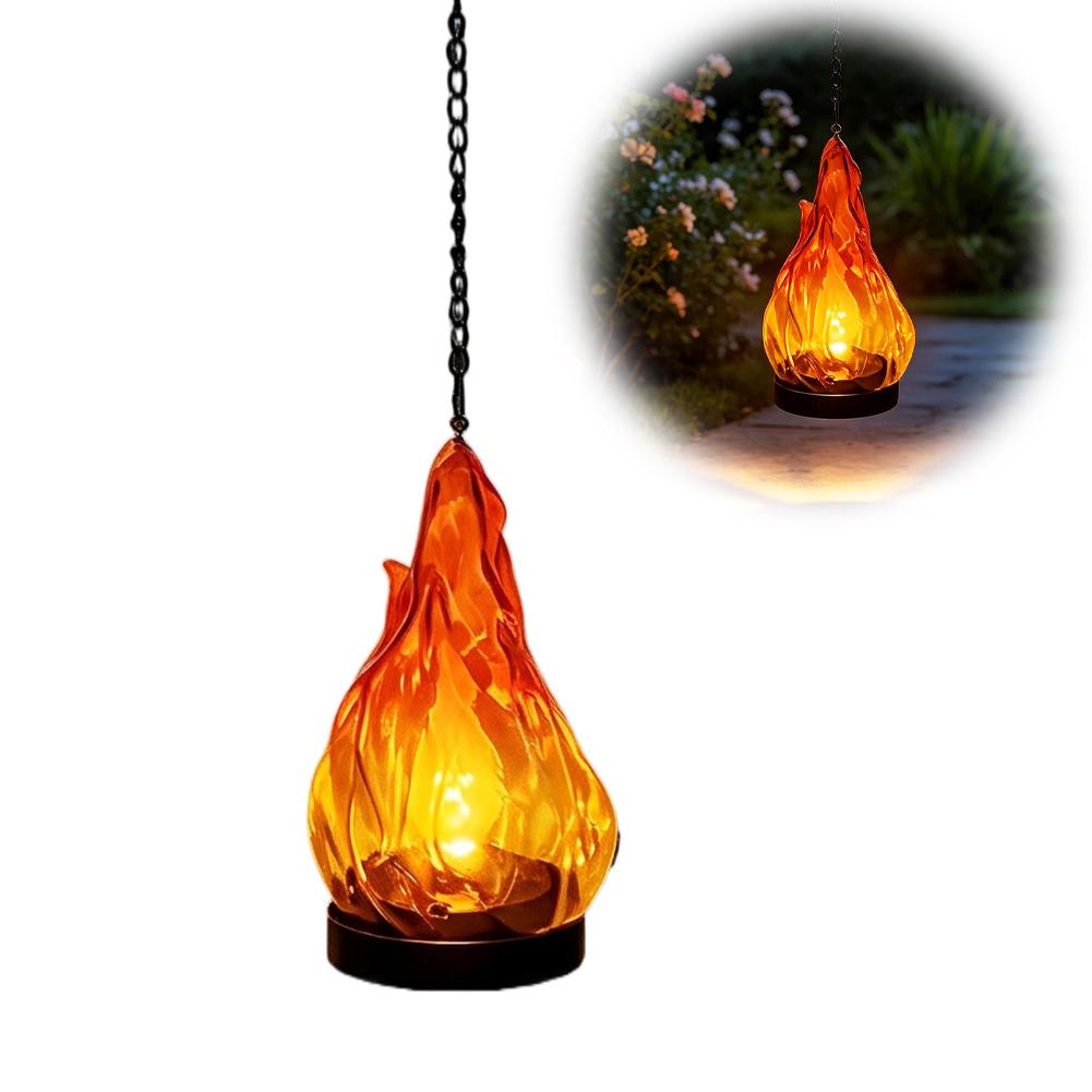 ソーラーフレームハンギングランタンライトIP65防水フリッカ - Outdoor Lighting Yard Decoration のレビューと価格