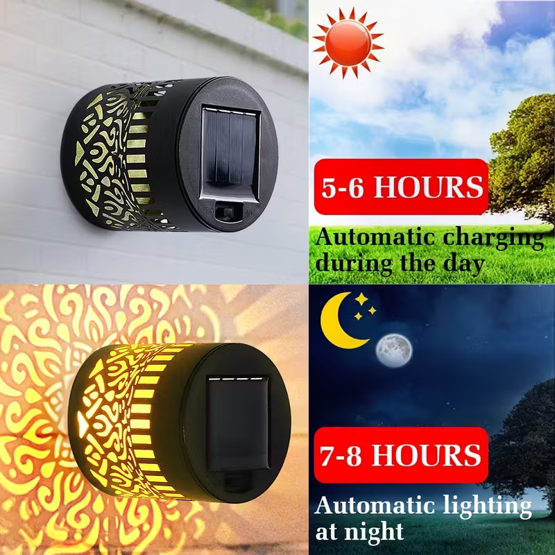 ソーラーLEDウォールライトマンダラプロジェクションランタン - Outdoor Lighting Yard Decoration のレビューと価格