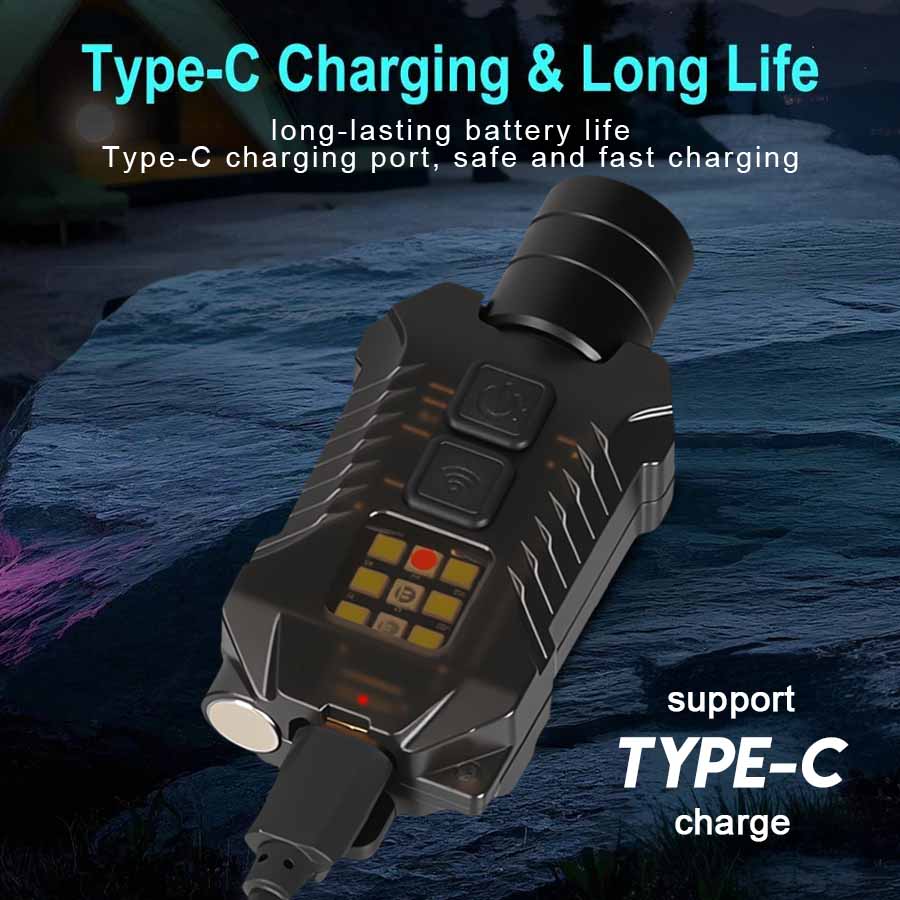 充電式強力EDC懐中電灯、ズーム可能なポータブル投光器、テー - Led Flood Light のレビューと価格