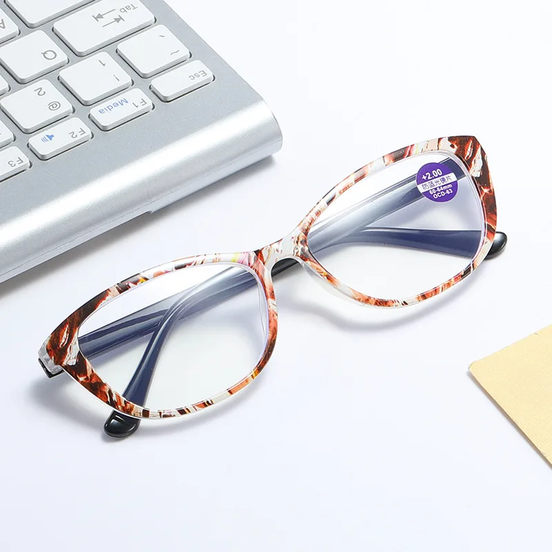 抗ブルーライト老眼鏡女性用トレンドプリントフレーム老眼鏡目の - Outdoor Lighting Trends のレビューと価格